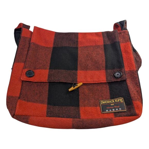 Patrick King Keri Tartan Merino Wool Messenger Bag - Picture 2 of 8